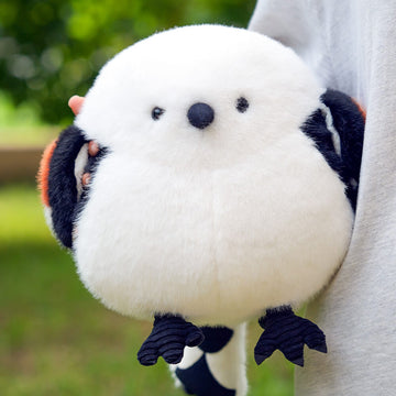 Chubby Long-tailed Tit Stuffed Animal Plush Toy, Bird Plushies